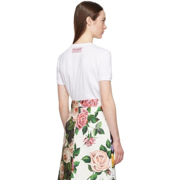 NWT Dolce & Gabbana White Fashion Explosion T-shirt IT 36 - Picture 7 of 9